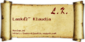 Laskó Klaudia névjegykártya